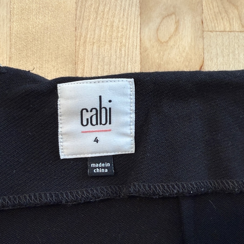 Cabi #3218 Black Ponte Knit Utility Mini Skirt, 4 - Picture 6 of 8